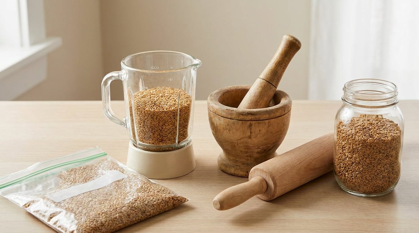 how to grind flaxseed without a coffee grinder