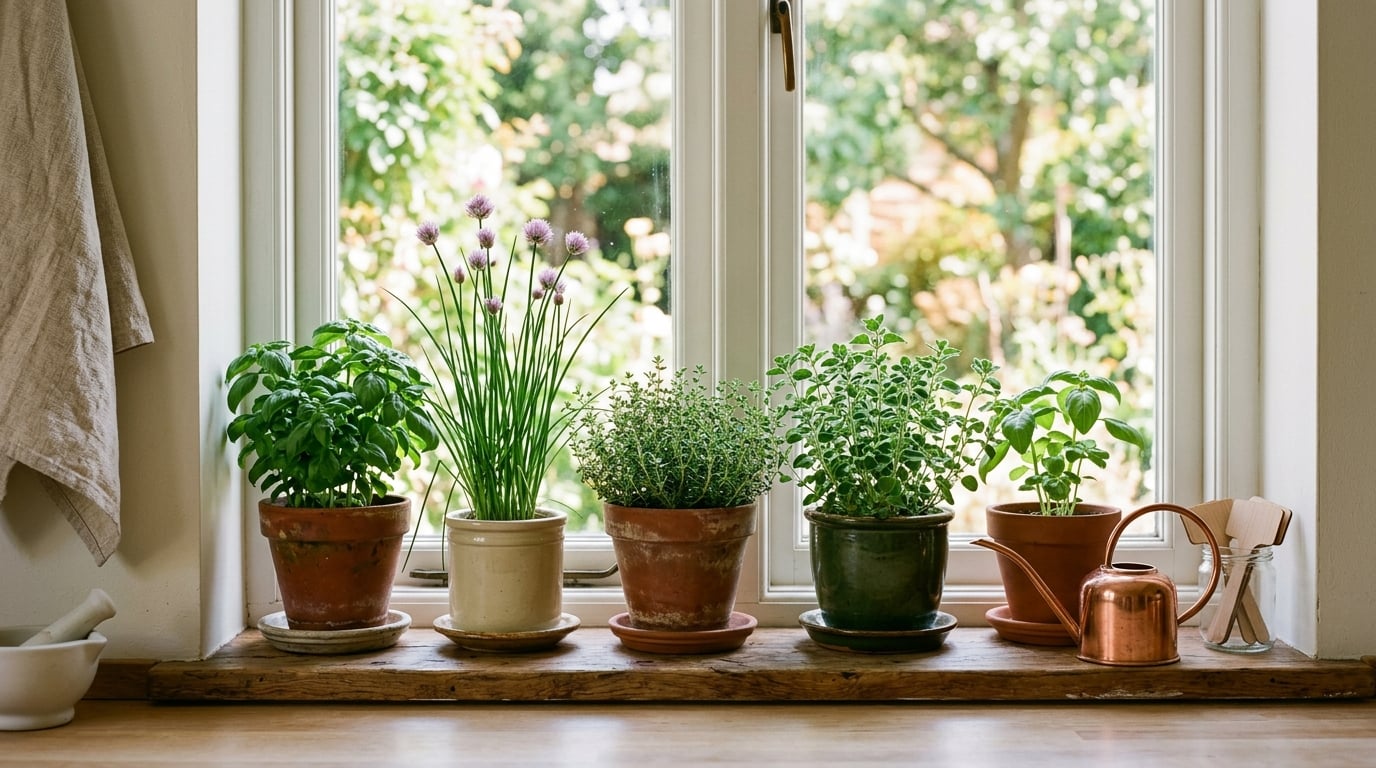 how to grow herbs indoors year round