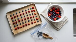 how to freeze fresh berries without clumping