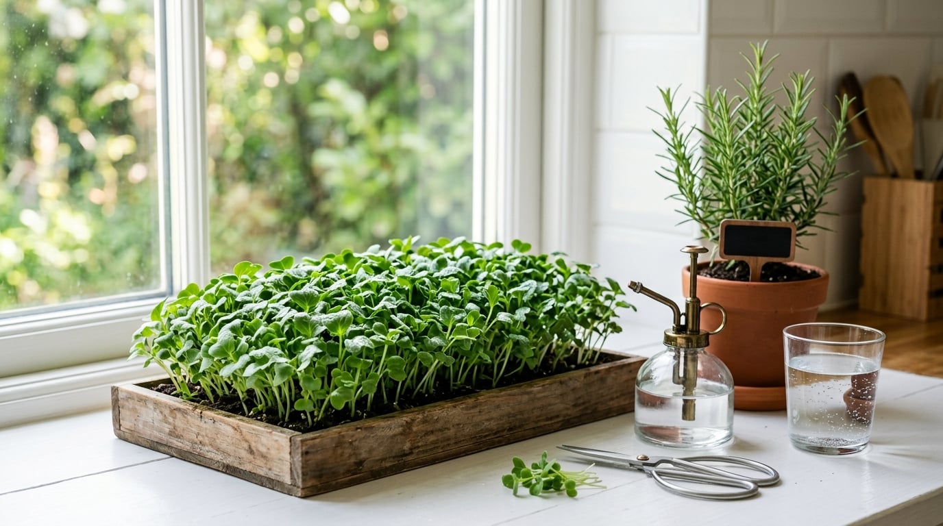 how to grow microgreens on a windowsill
