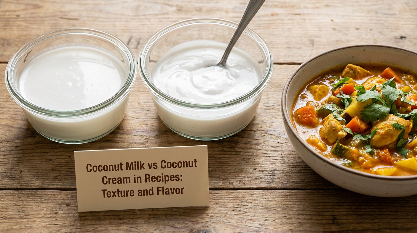 Coconut Milk vs Coconut Cream in Recipes: Texture and Flavor
