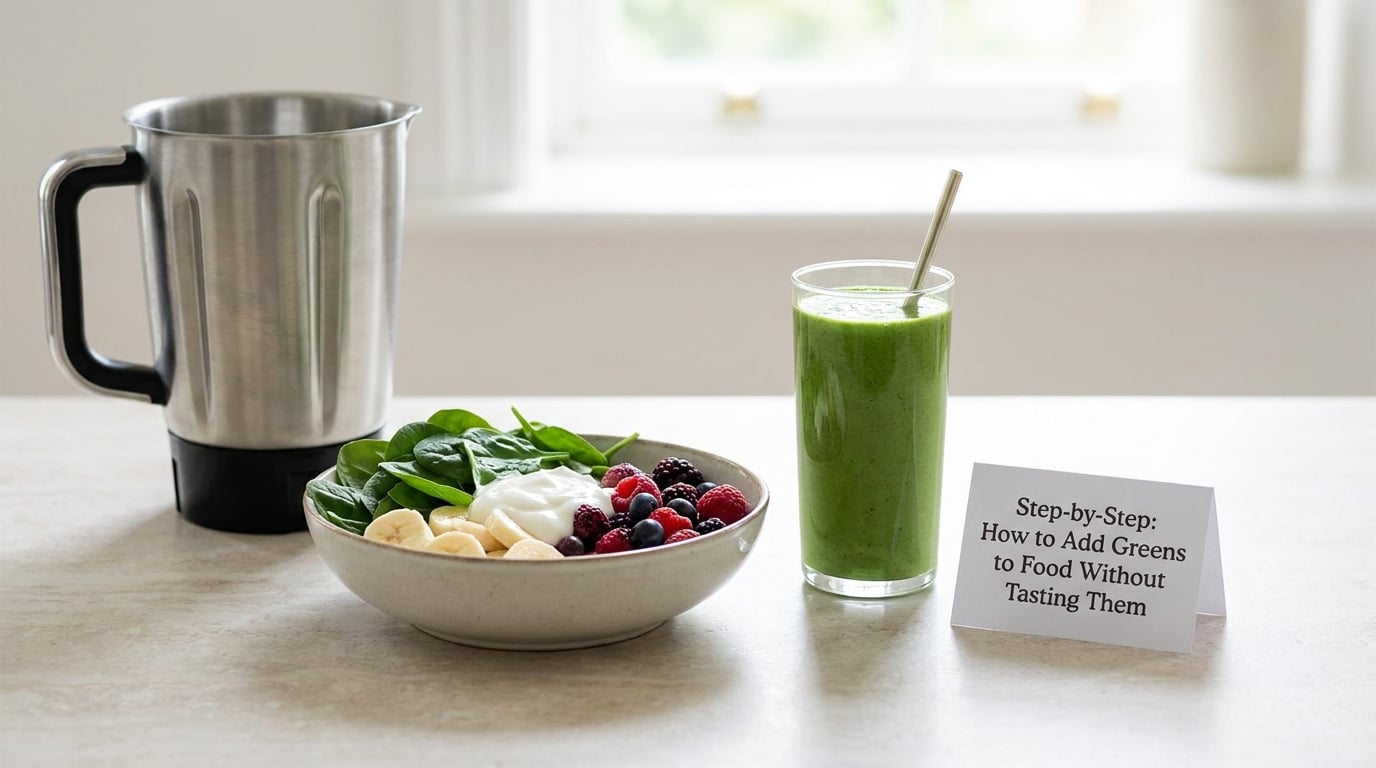 Step-by-Step: How to Add Greens to Food Without Tasting Them