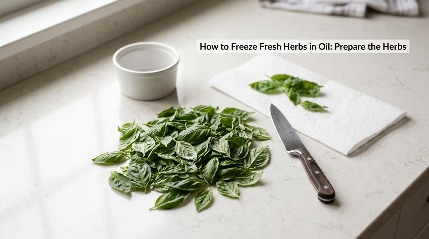How to Freeze Fresh Herbs in Oil: Prepare the Herbs