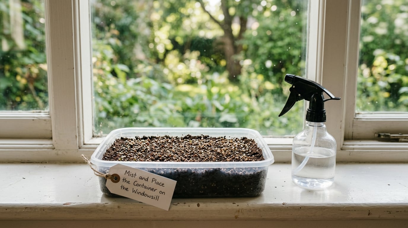 Mist and Place the Container on the Windowsill