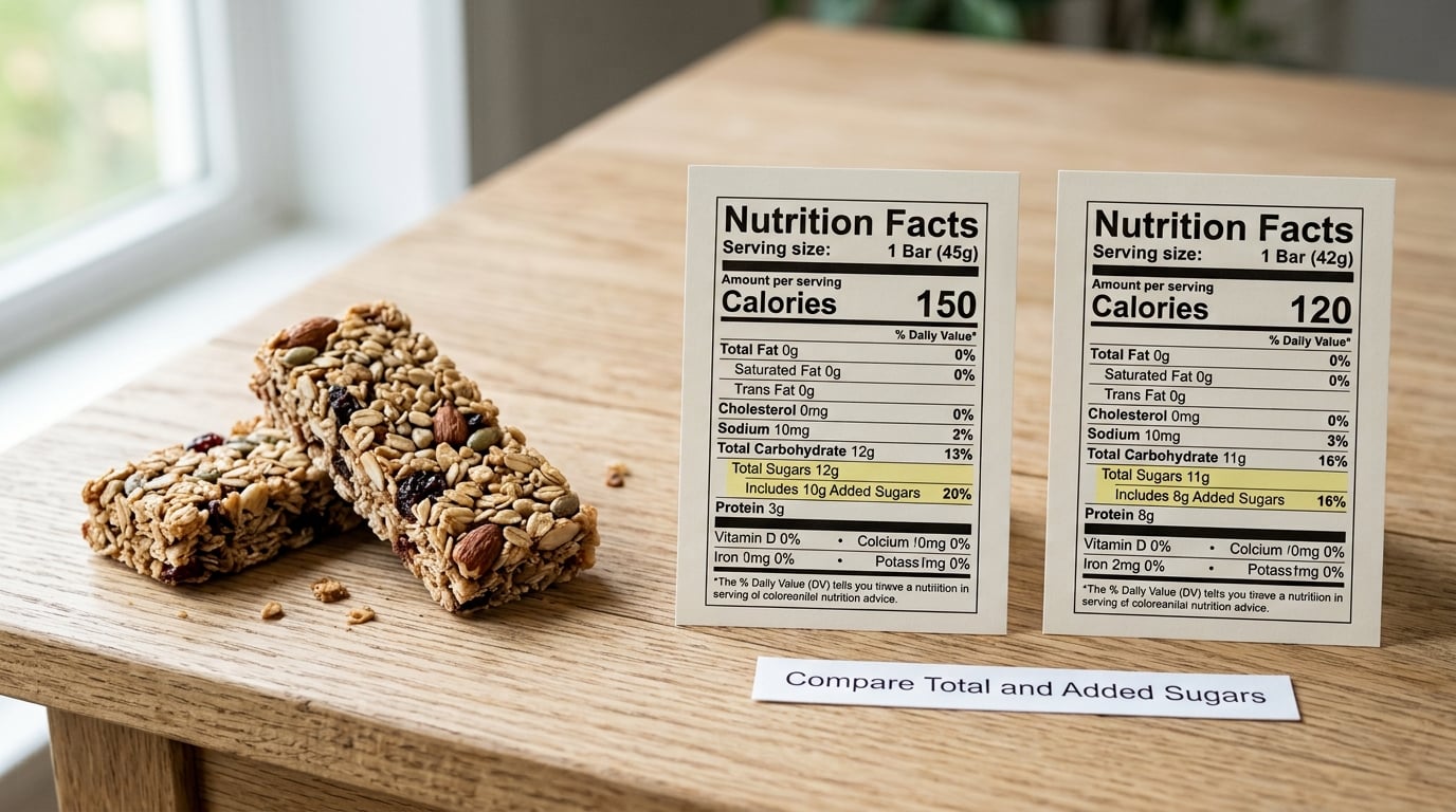Compare Total and Added Sugars