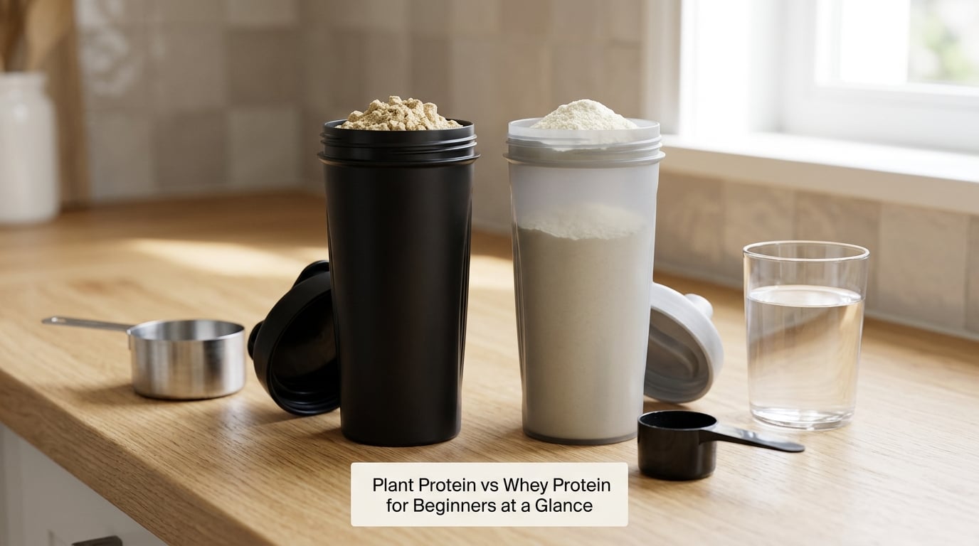 Plant Protein vs Whey Protein for Beginners at a Glance