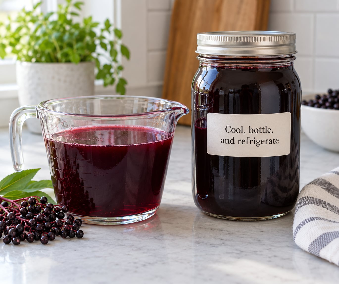 Cool, bottle, and refrigerate