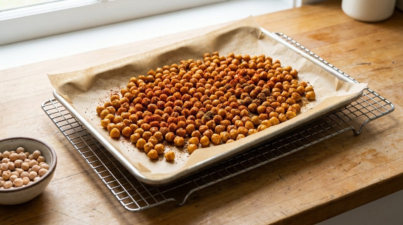 how to roast chickpeas so they get crispy