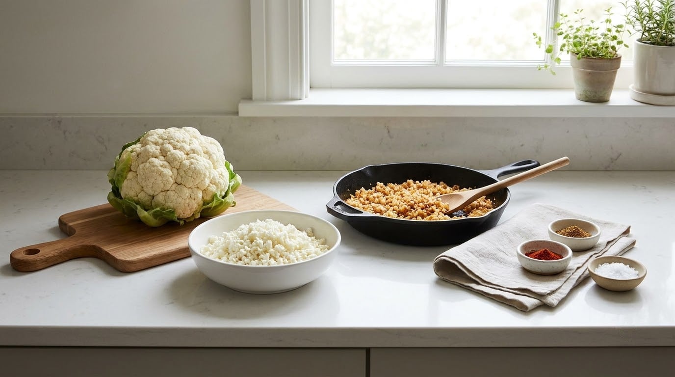 how to make cauliflower rice at home