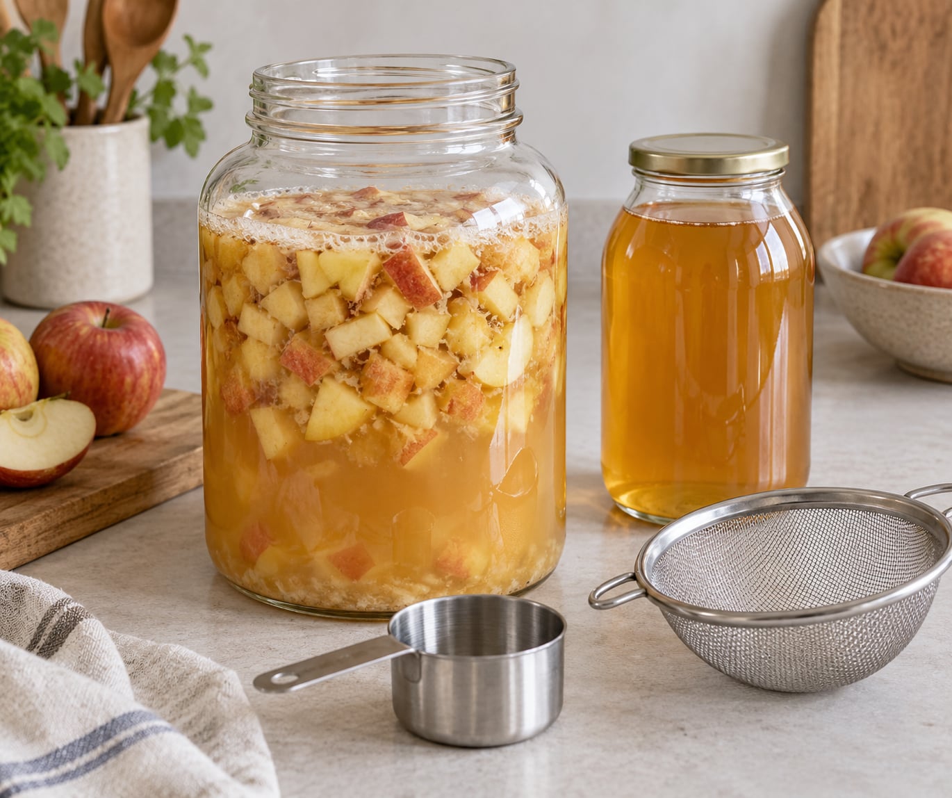 how to make apple cider vinegar at home