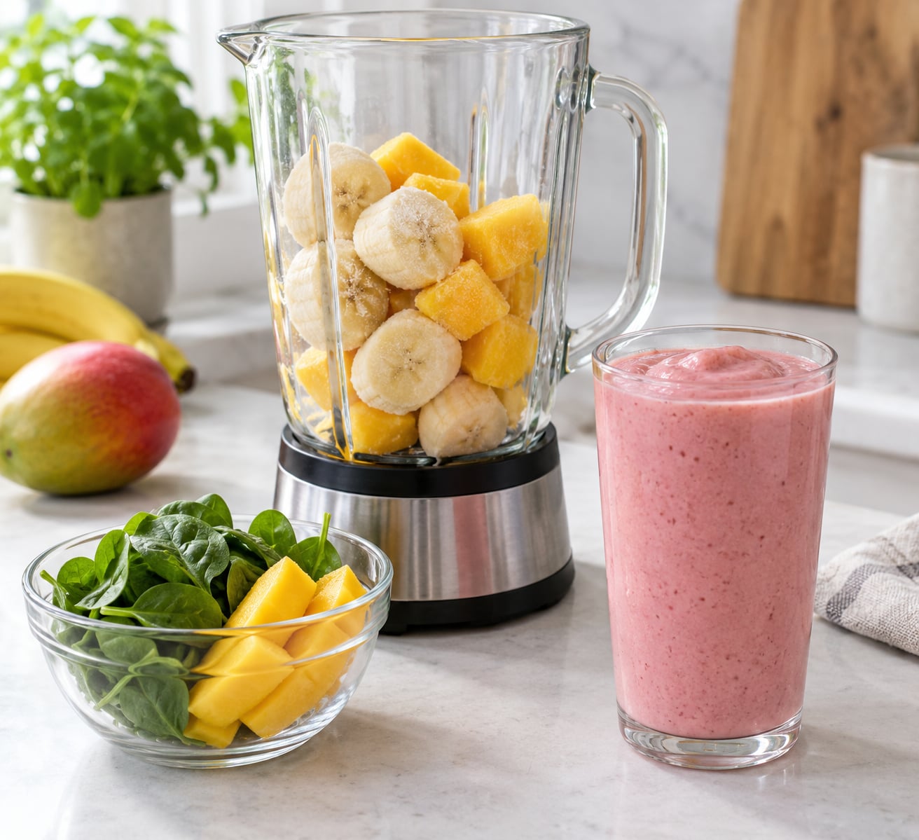 how to make a smoothie with frozen fruit and no yogurt