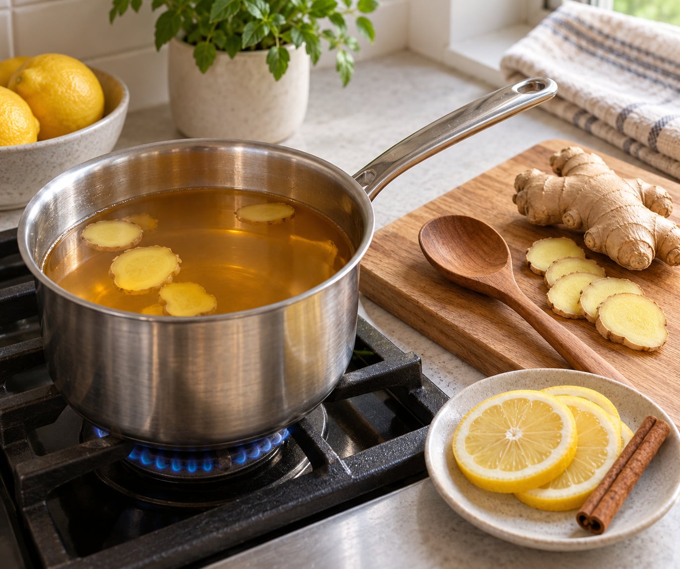 how to make ginger tea from fresh ginger