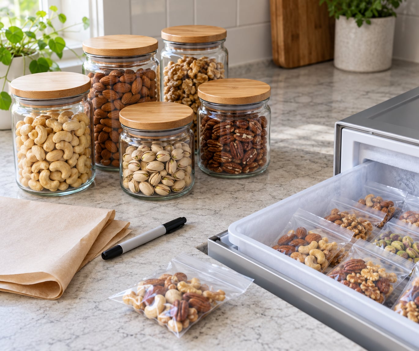 how to store nuts so they do not go rancid