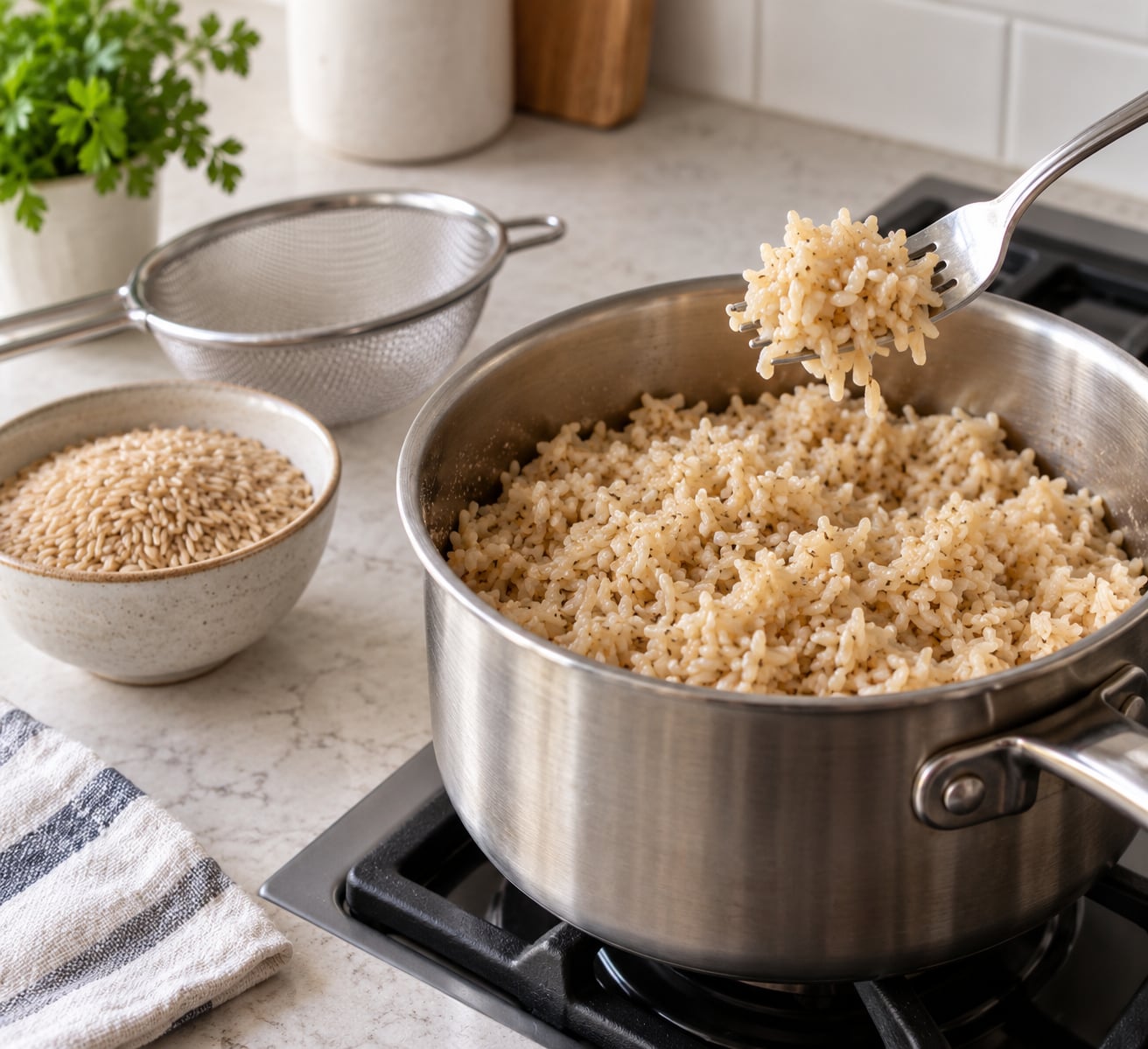 how to cook brown rice so it is not mushy