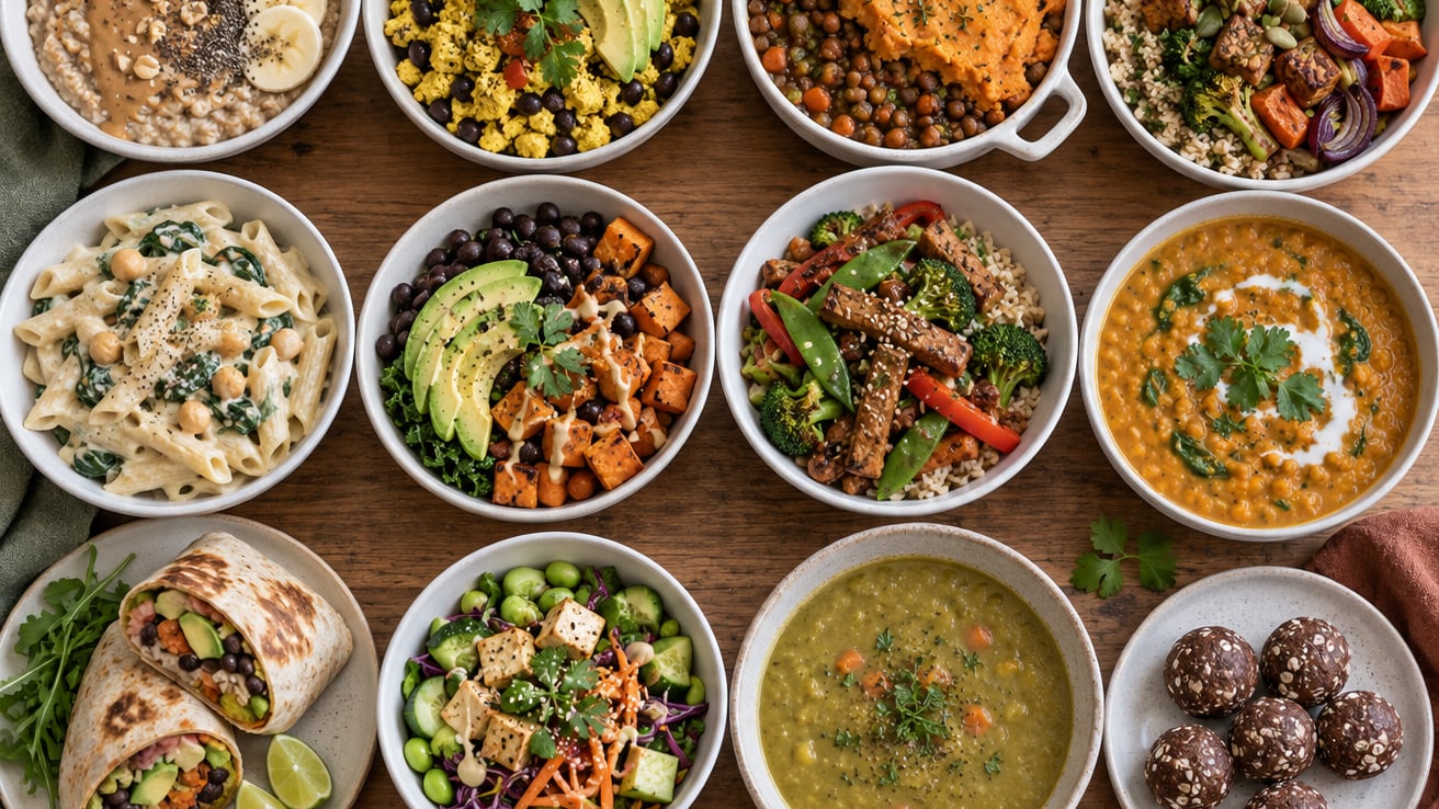 12 high protein vegan meals for the week
