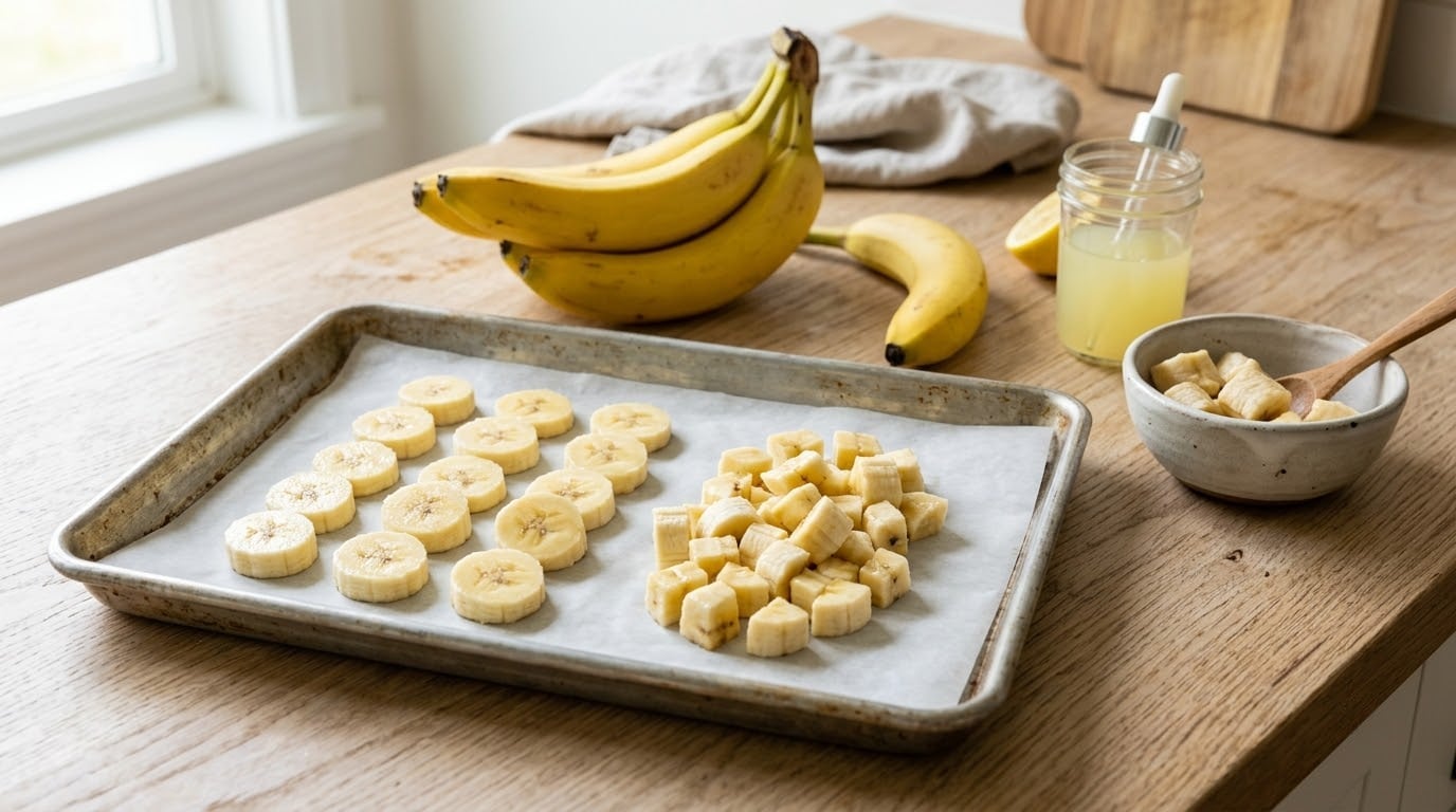 how to freeze bananas for smoothies and baking