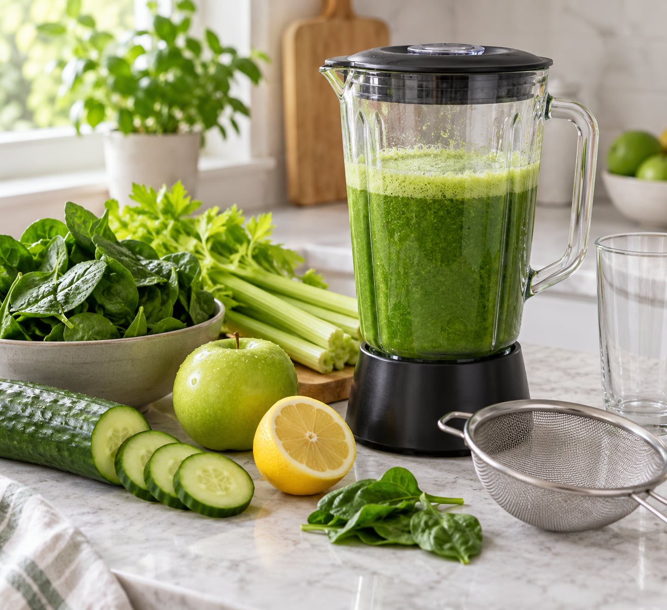 how to make green juice without a juicer
