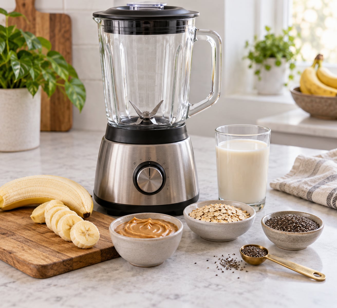 how to make a peanut butter banana smoothie healthier