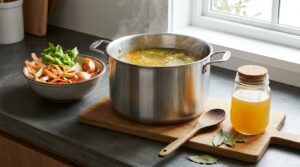 how to make vegetable broth from kitchen scraps