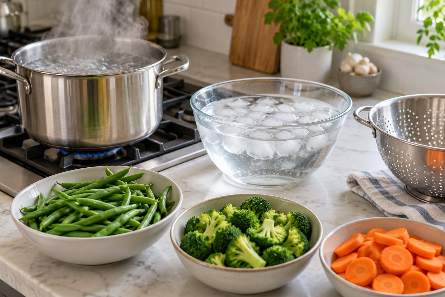how to blanch vegetables before freezing