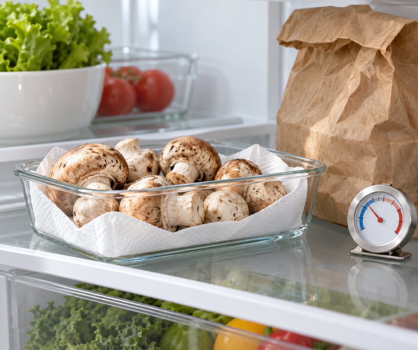 how to store mushrooms in the fridge