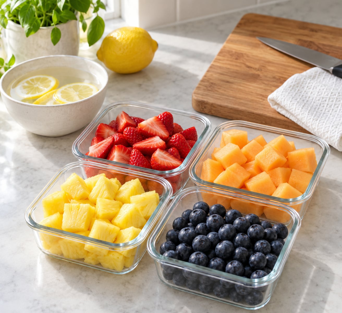 how to store cut fruit for meal prep