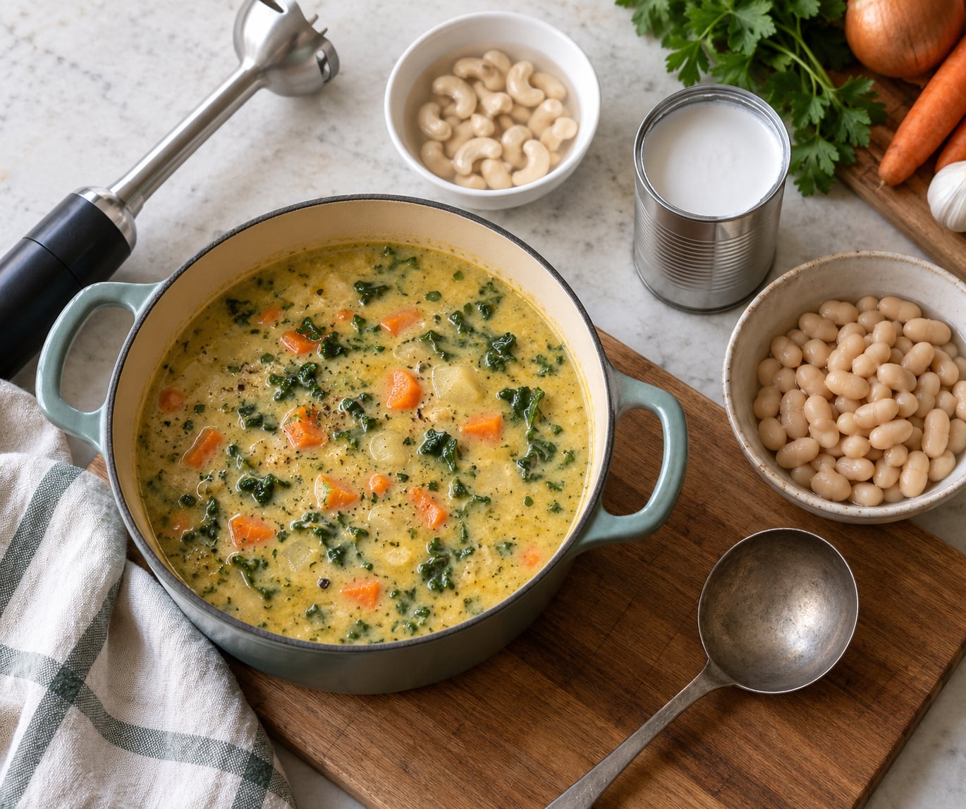 how to make a creamy soup without dairy