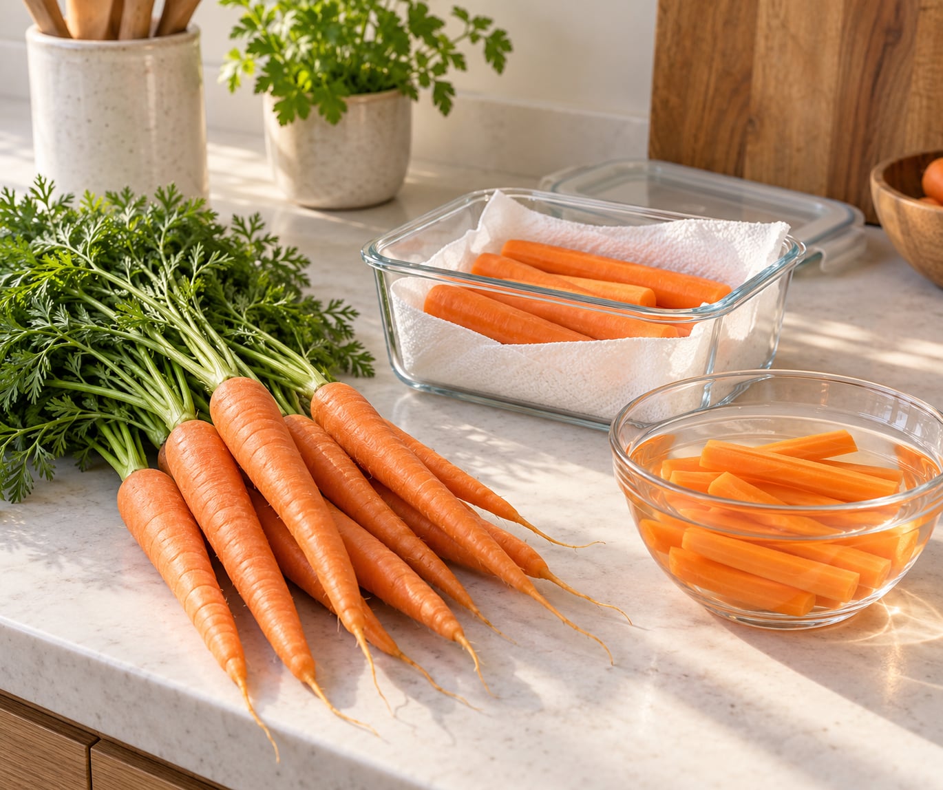 how to store carrots so they stay crunchy