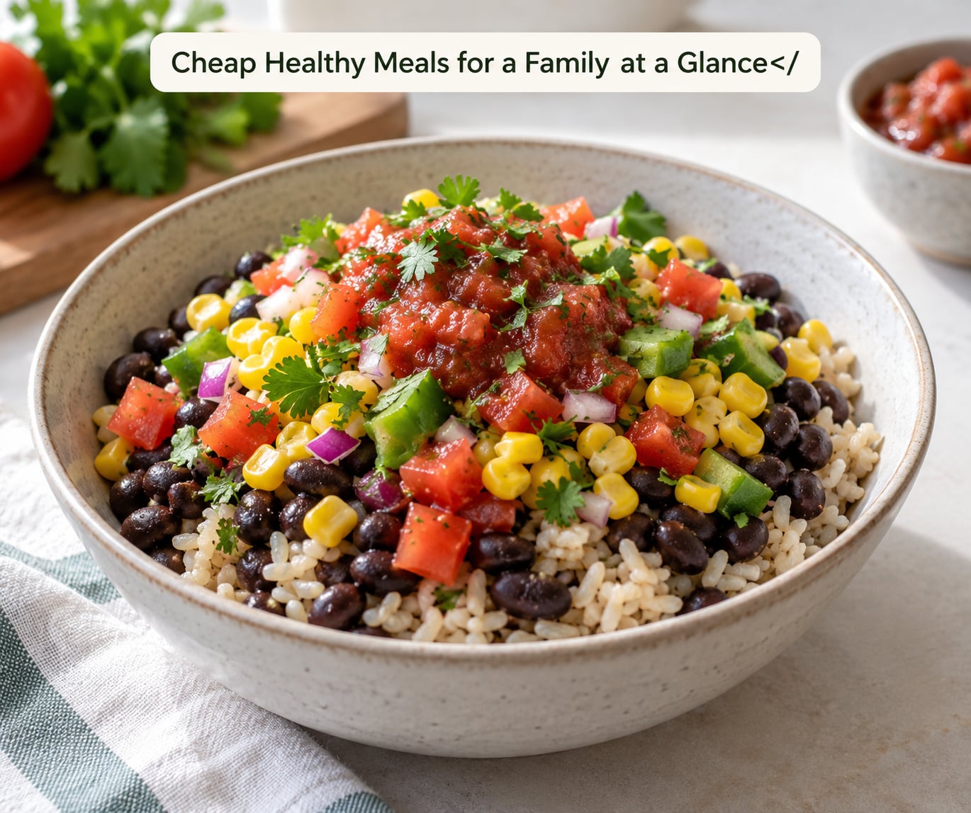 Cheap Healthy Meals for a Family at a Glance</