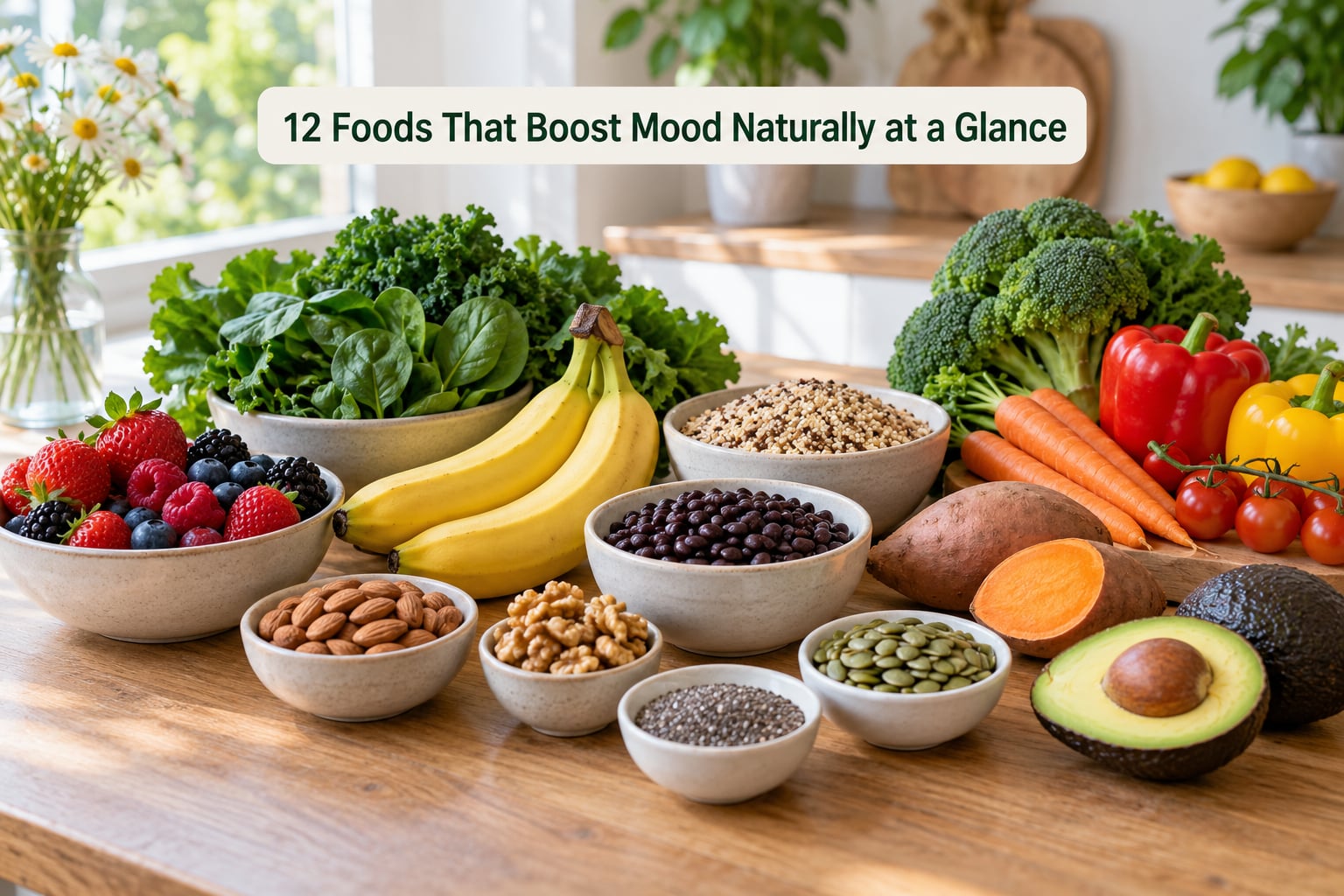 12 Foods That Boost Mood Naturally at a Glance