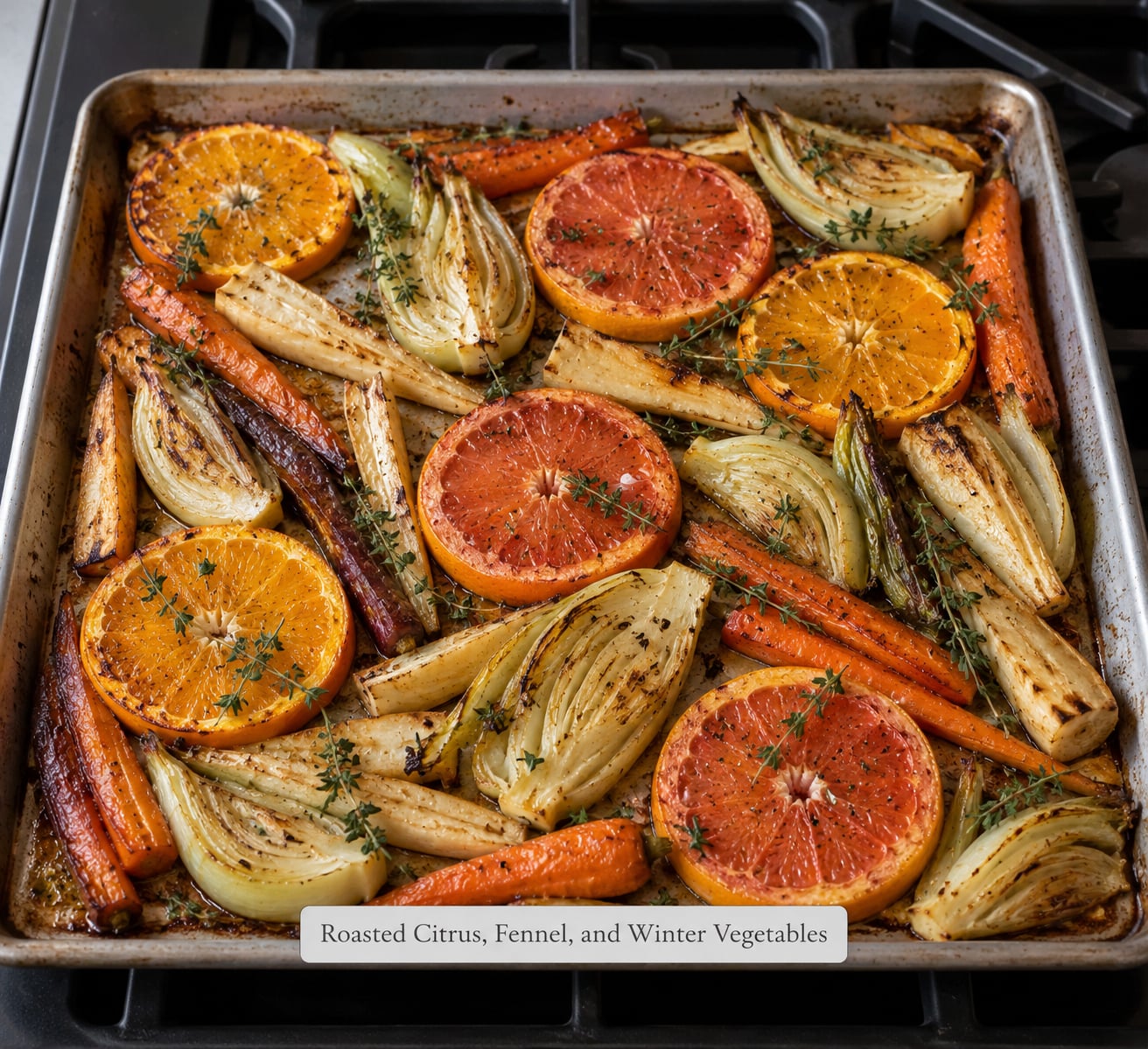 Roasted Citrus, Fennel, and Winter Vegetables