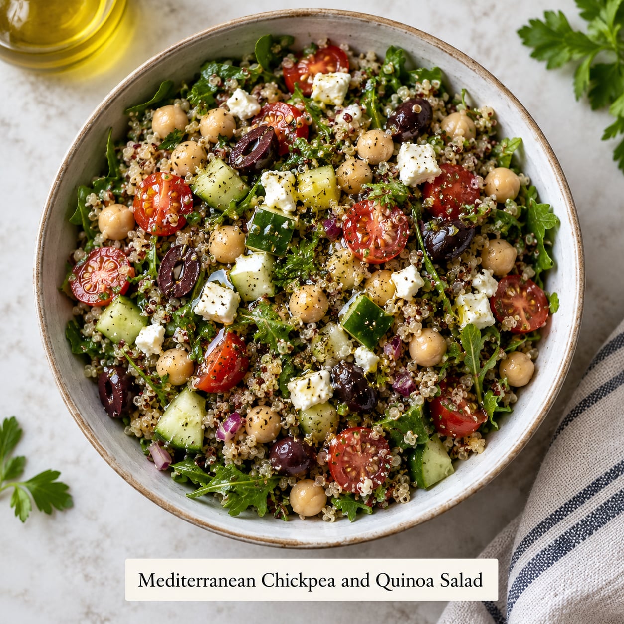 Mediterranean Chickpea and Quinoa Salad