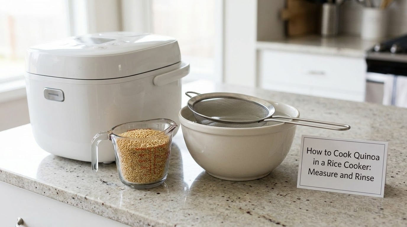 How to Cook Quinoa in a Rice Cooker: Measure and Rinse
