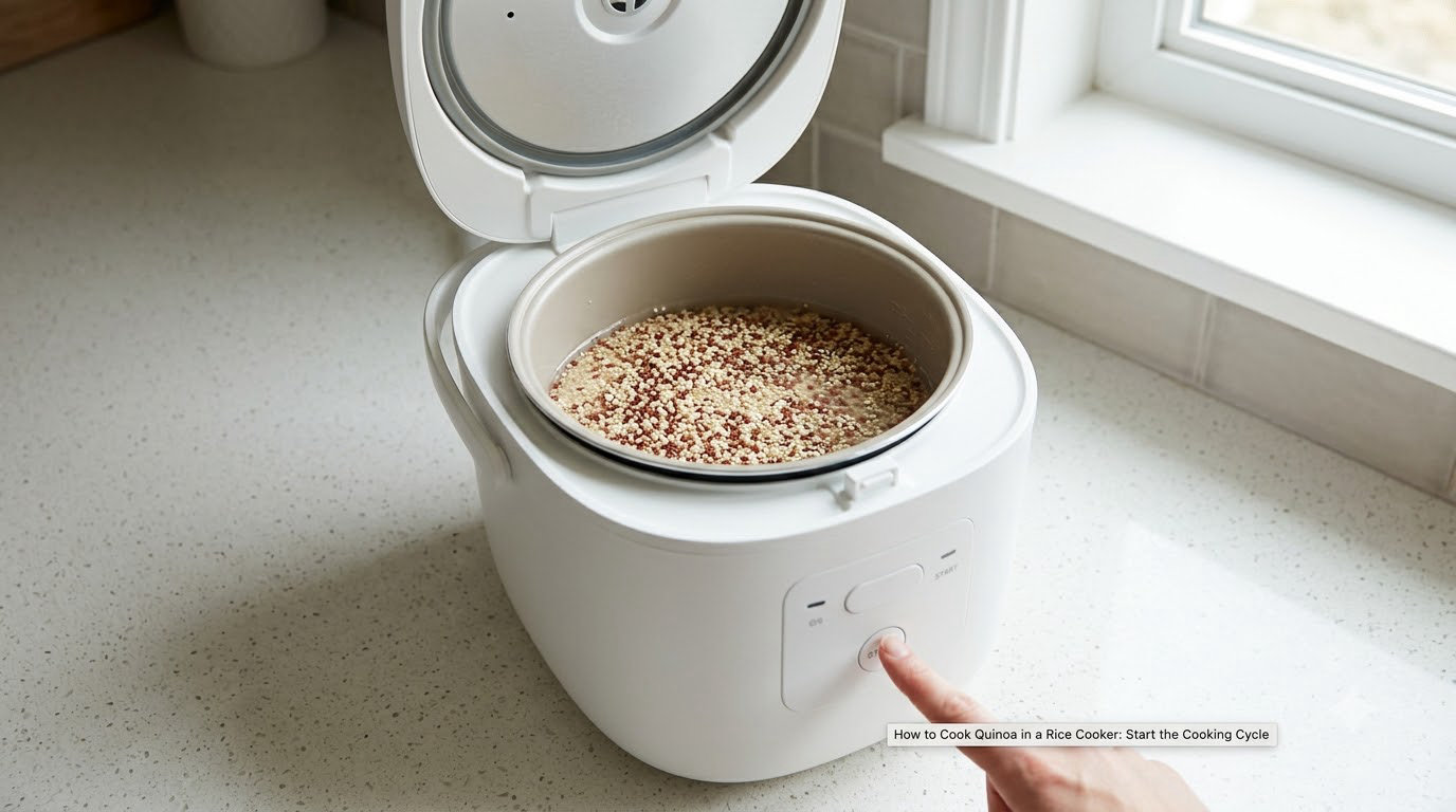How to Cook Quinoa in a Rice Cooker: Start the Cooking Cycle