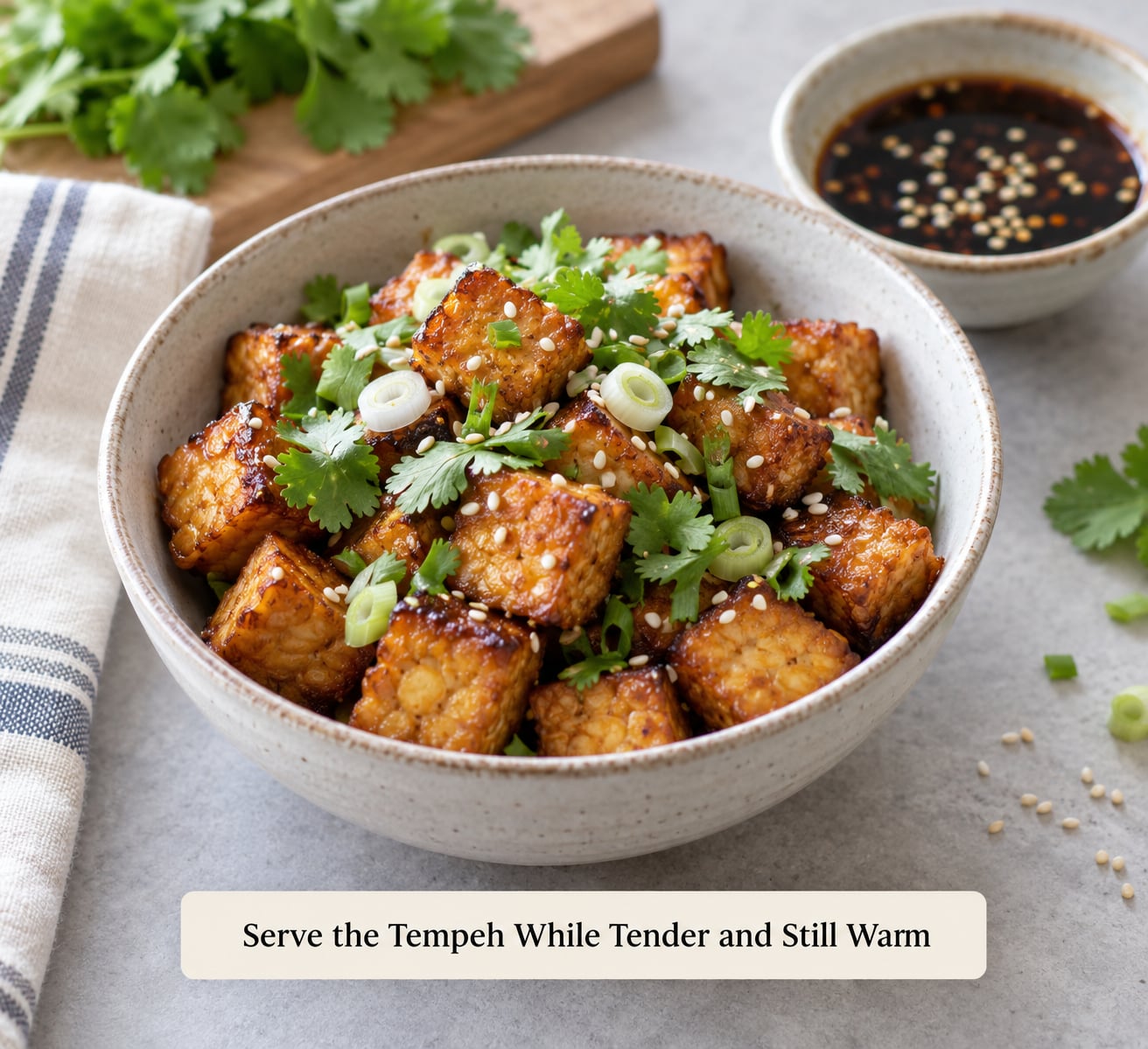 Serve the Tempeh While Tender and Still Warm