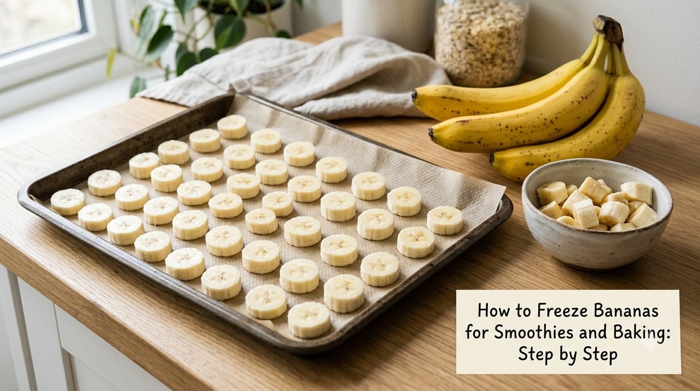 How to Freeze Bananas for Smoothies and Baking: Step by Step