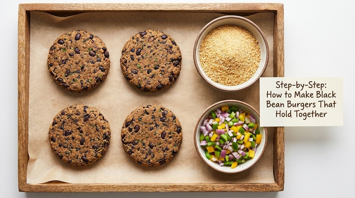 Step-by-Step: How to Make Black Bean Burgers That Hold Together