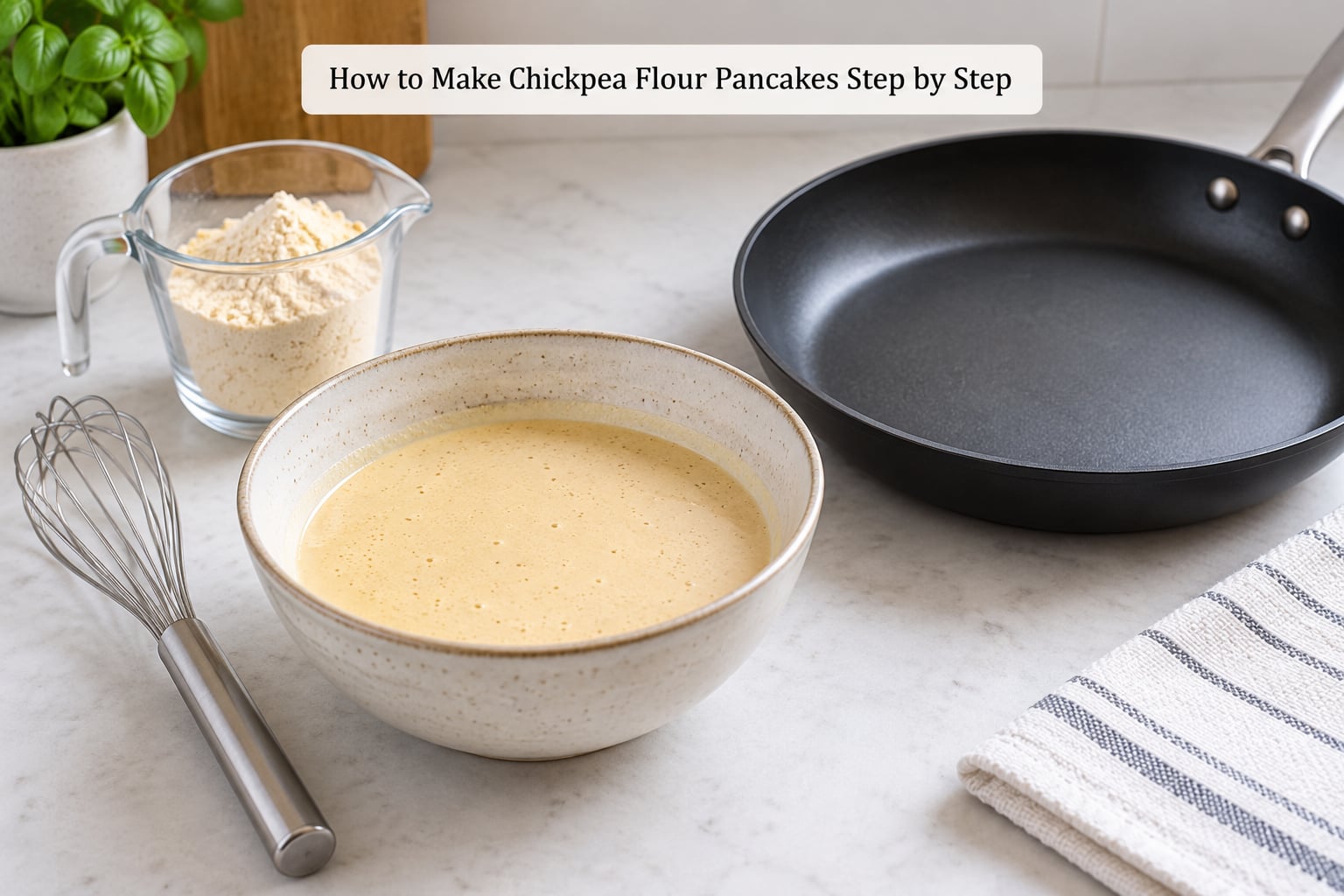 How to Make Chickpea Flour Pancakes Step by Step