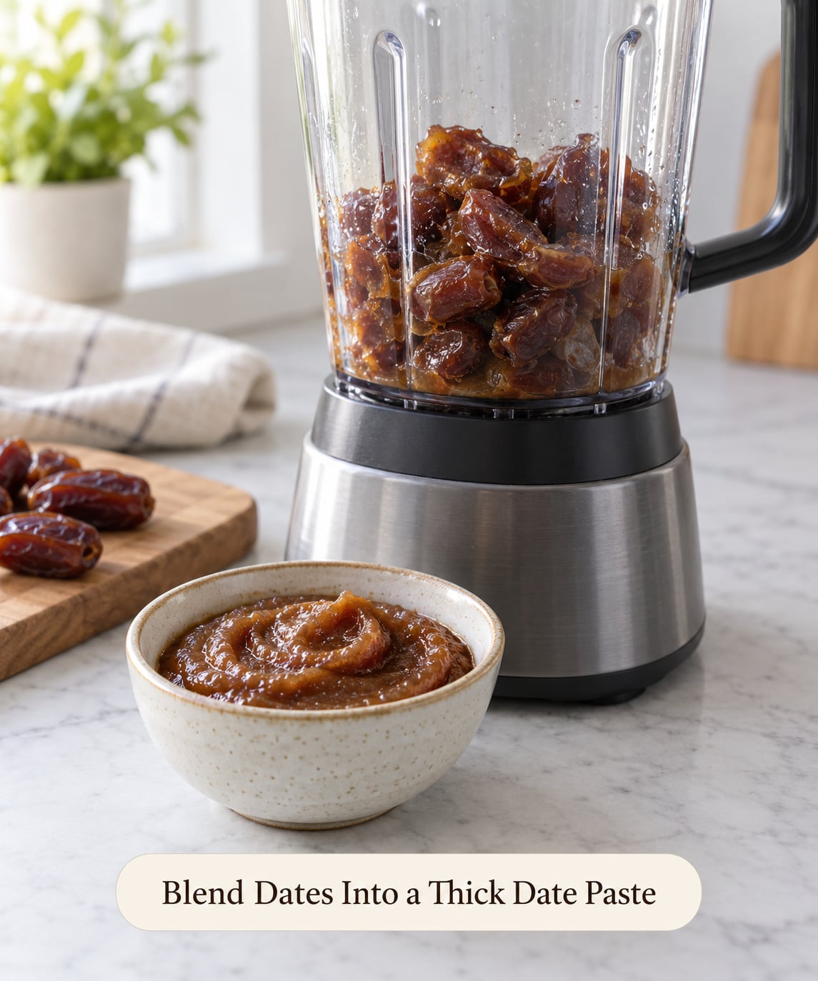 Blend Dates Into a Thick Date Paste