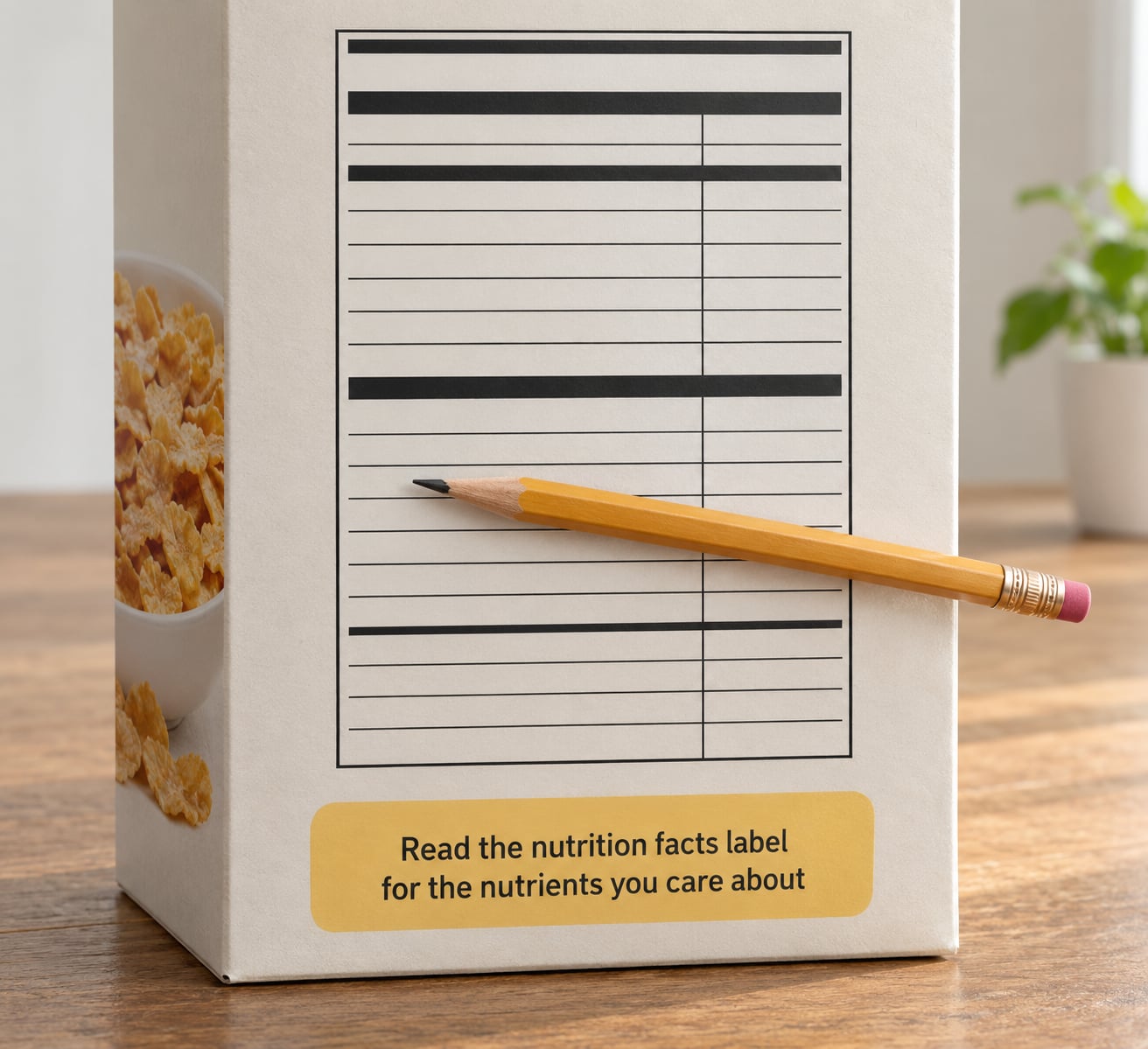 Read the nutrition facts label for the nutrients you care about