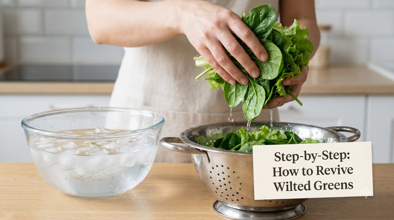 Step-by-Step: How to Revive Wilted Greens