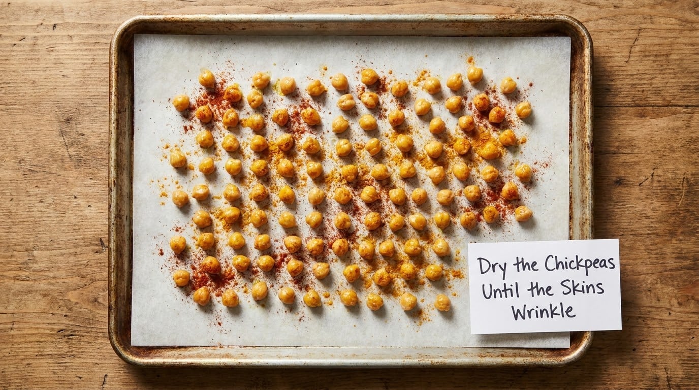 Dry the Chickpeas Until the Skins Wrinkle