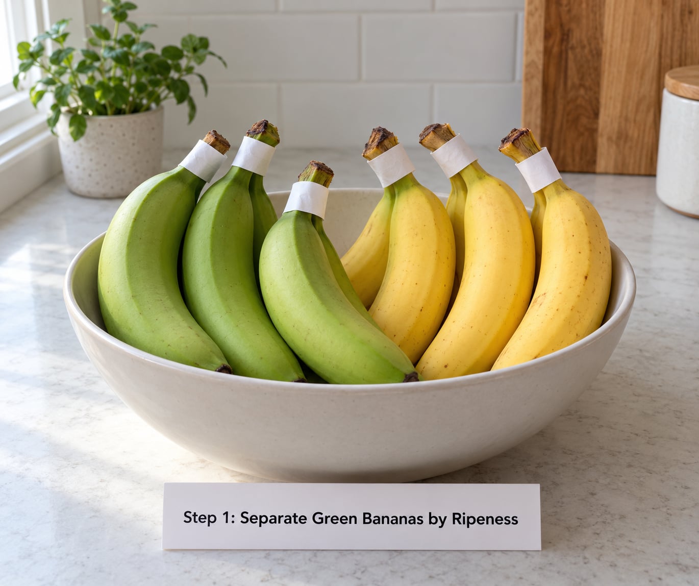 Step 1: Separate Green Bananas by Ripeness