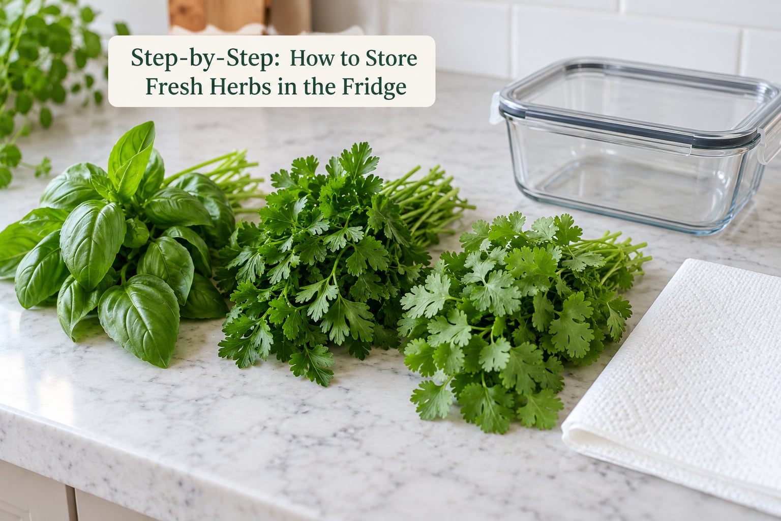 Step-by-Step: How to Store Fresh Herbs in the Fridge