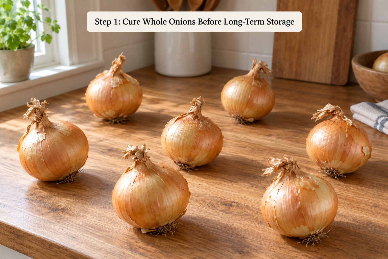 Step 1: Cure Whole Onions Before Long-Term Storage