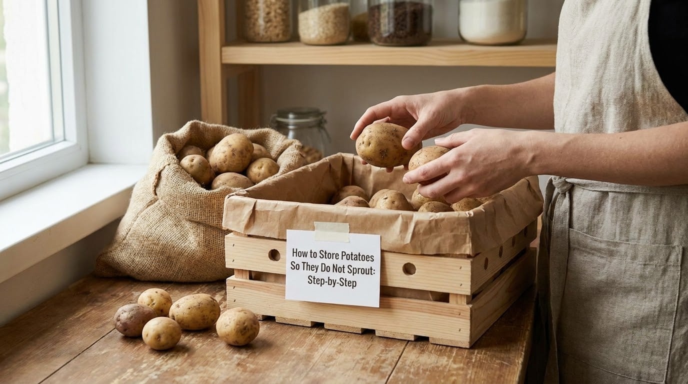 How to Store Potatoes So They Do Not Sprout: Step-by-Step