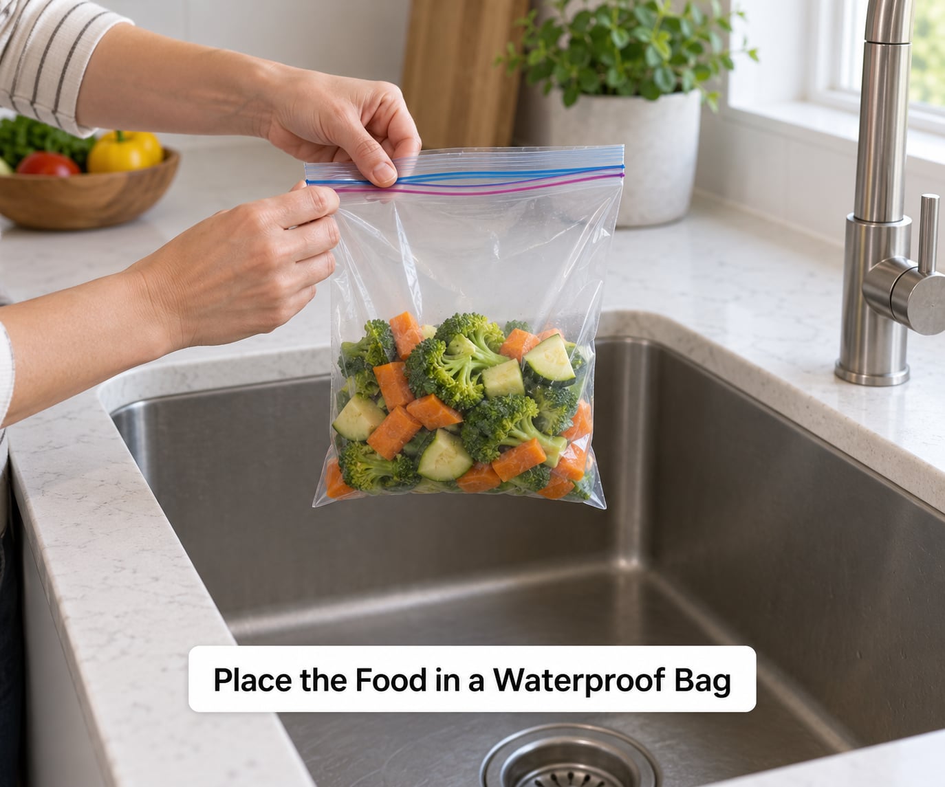 Place the Food in a Waterproof Bag