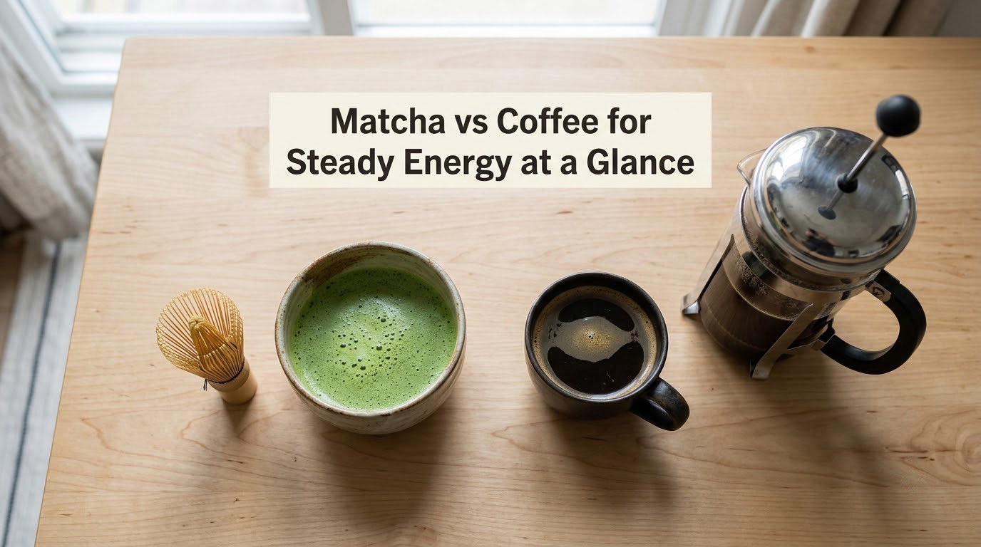 Matcha vs Coffee for Steady Energy at a Glance