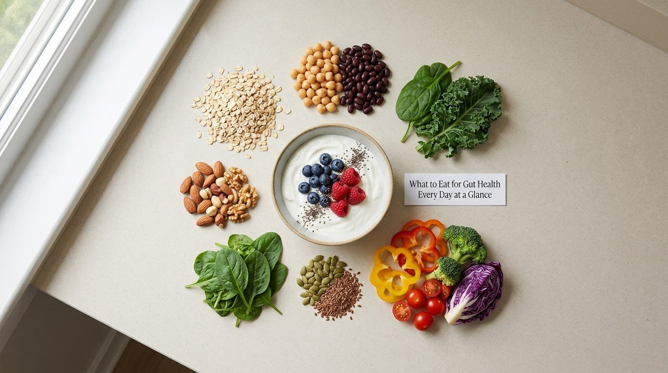 What to Eat for Gut Health Every Day at a Glance